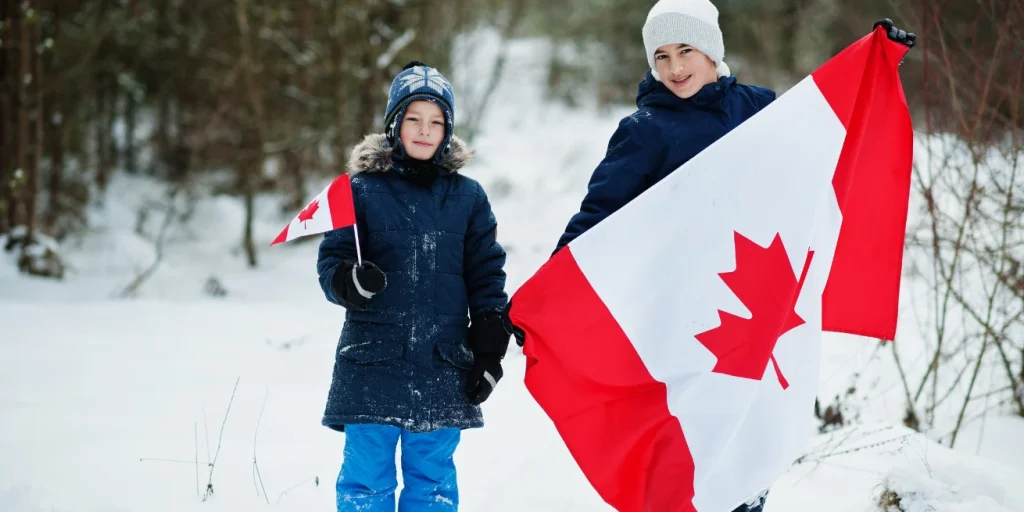 Cheering on Team Canada